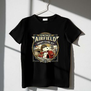 Snoopy Flying Ace Vintage Airfield 1 T Shirt.jpg