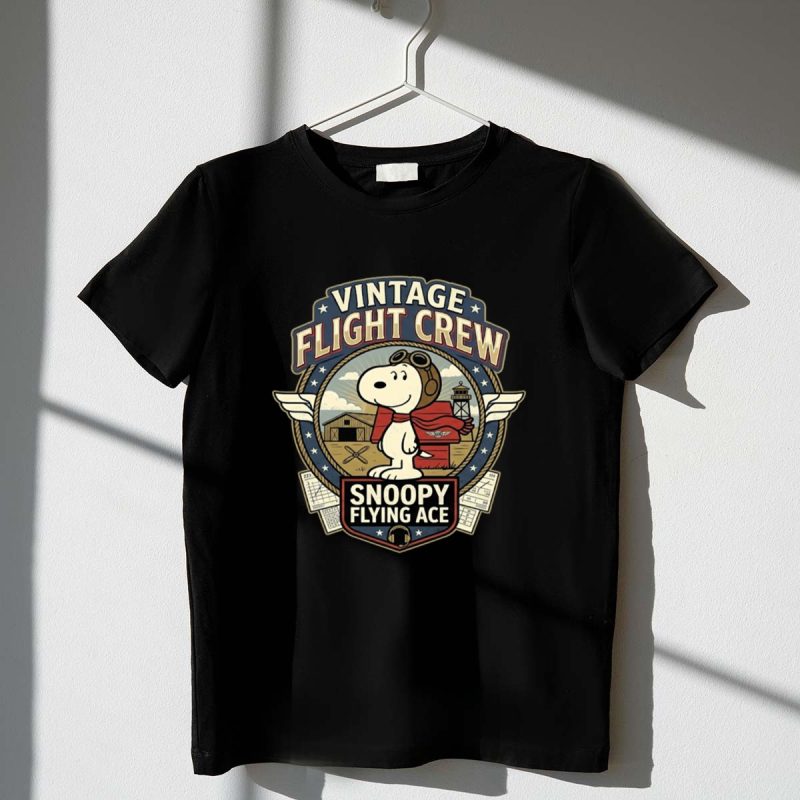 Snoopy Flying Ace Vintage Flight Crew 1 T Shirt.jpg