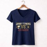 Snoopy Flying Ace Vs The Red Baron 5 Womens V Neck.jpg