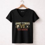 Snoopy Flying Ace Vs The Red Baron 7 Womens V Neck.jpg