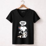 Snoopy For All U White Sox Haters Baseball Chicago Fans 7 Womens V Neck.jpg