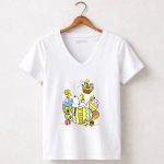 Snoopy For Happy Easter Day 5 Womens V Neck