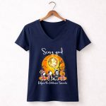 Snoopy Friends Scary Good Defense This Halloween Florida State Seminoles 5 Womens V Neck.jpg