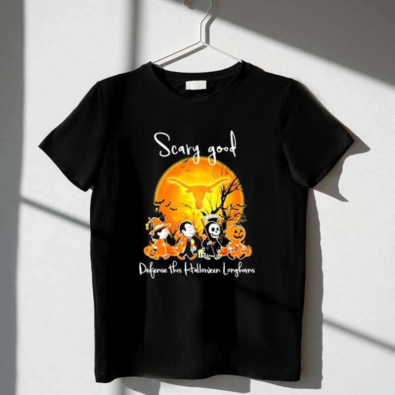 Snoopy Friends Scary Good Defense This Halloween Texas Longhorns 1 T Shirt.jpg