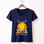 Snoopy Friends Scary Good Defense This Halloween Texas Longhorns 5 Womens V Neck.jpg