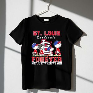 Snoopy Friends St Louis Cardinals Baseball Forever Not Just When We Win Shirt