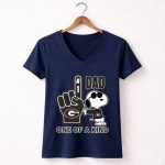 Snoopy Georgia Bulldogs 1 Dad One Of A Kind 5 Womens V Neck.jpg