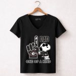Snoopy Georgia Bulldogs 1 Dad One Of A Kind 7 Womens V Neck.jpg
