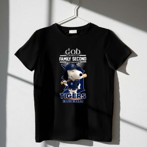 Snoopy God first family second then Detroit Tigers 1 T Shirt.jpg