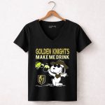 Snoopy Golden Knights Make Me Drink Vegas Fans Peanuts Beer Mug Fashion 7 Womens V Neck.jpg