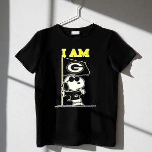 Snoopy Green Bay Packers Flag I Am 1 T Shirt