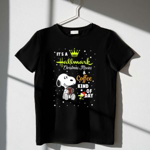 Snoopy Hallmark Christmas Movies And Coffee Kind Of Day Snowflakes 1 T Shirt 1.jpg