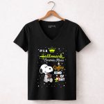 Snoopy Hallmark Christmas Movies And Coffee Kind Of Day Snowflakes 7 Womens V Neck 1.jpg