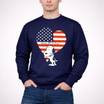 Snoopy Happy 4th of July Heart American Flag 3 Sweatshirt