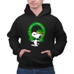 Snoopy Happy St Patricks Day with Shamrocks and Green Hat 2 Hoodie