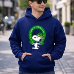 Snoopy Happy St Patricks Day with Shamrocks and Green Hat 8 Hoodie