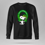 Snoopy Happy St Patricks Day with Shamrocks and Green Hat 9 Sweatshirt