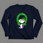 Snoopy Happy St Patricks Day with Shamrocks and Green Hat 91 Long Sleeves