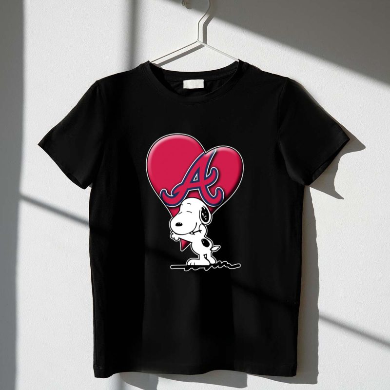 Snoopy Heart Atlanta Braves 1 T Shirt