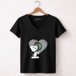 Snoopy Heart Boston Celtics Basketball Fans 6 Womens V Neck