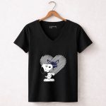Snoopy Heart Charlotte Hornets Fans 7 Womens V Neck