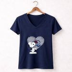 Snoopy Heart Colorado Avalanche Fan Art NHL Collaboration Peanuts 5 Womens V Neck.jpg