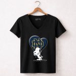 Snoopy Heart Hug Notre Dame Fighting Irish Nd 7 Womens V Neck.jpg