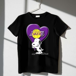 Snoopy Heart Los Angeles Lakers Basketball 1 T Shirt