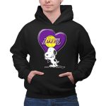 Snoopy Heart Los Angeles Lakers Basketball 2 Hoodie
