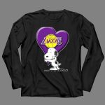 Snoopy Heart Los Angeles Lakers Basketball 4 Long Sleeves