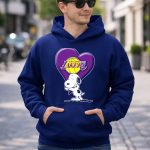 Snoopy Heart Los Angeles Lakers Basketball 8 Hoodie