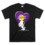 Snoopy Heart Los Angeles Lakers Basketball T Shirt 6