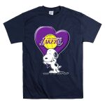Snoopy Heart Los Angeles Lakers Basketball T Shirt 7