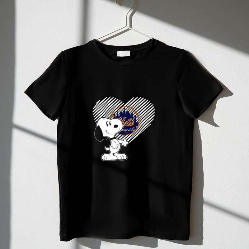 Snoopy Heart New York Mets Baseball Fan Iconic Peanuts Character 1 T Shirt
