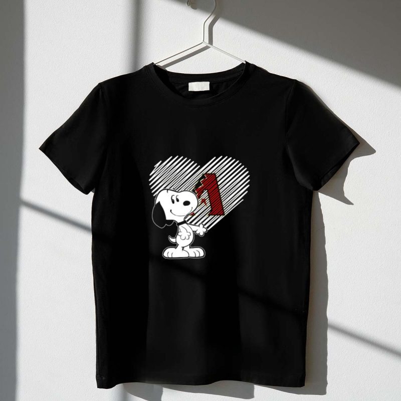 Snoopy Heart Number One Arizona Diamondbacks Fan 1 T Shirt.jpg