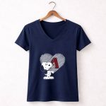 Snoopy Heart Number One Arizona Diamondbacks Fan 5 Womens V Neck.jpg