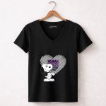 Snoopy Heart Sacramento Kings Fans Love 6 Womens V Neck