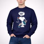 Snoopy Hockey Fan Defends San Jose Sharks Haters with Hockey Stick and Speech Bubble 3 Sweatshirt.jpg