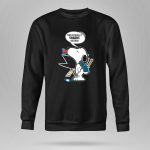 Snoopy Hockey Fan Defends San Jose Sharks Haters with Hockey Stick and Speech Bubble 9 Sweatshirt.jpg