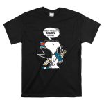 Snoopy Hockey Fan Defends San Jose Sharks Haters with Hockey Stick and Speech Bubble T Shirt 6.jpg
