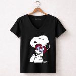 Snoopy Holding Colorado Avalanche Heart 7 Womens V Neck.jpg