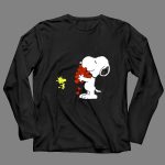 Snoopy Holding Hearts with Woodstock Hugging 4 Long Sleeves