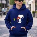 Snoopy Holding Hearts with Woodstock Hugging 8 Hoodie