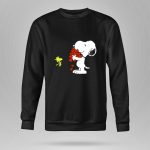 Snoopy Holding Hearts with Woodstock Hugging 9 Sweatshirt
