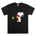 Snoopy Holding Hearts with Woodstock Hugging T Shirt 6