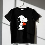 Snoopy Holding Red Heart Peanuts Dog 1 T Shirt