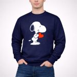 Snoopy Holding Red Heart Peanuts Dog 3 Sweatshirt