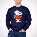 Snoopy Holding Red Heart With I Love U Text 3 Sweatshirt