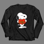 Snoopy Holding Red Heart With I Love U Text 4 Long Sleeves