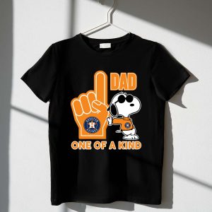 Snoopy Houston Astros #1 Dad One Of A Kind Shirt